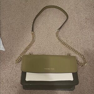 Michael Kors Two-Tone Green and Cream Crossbody Bag